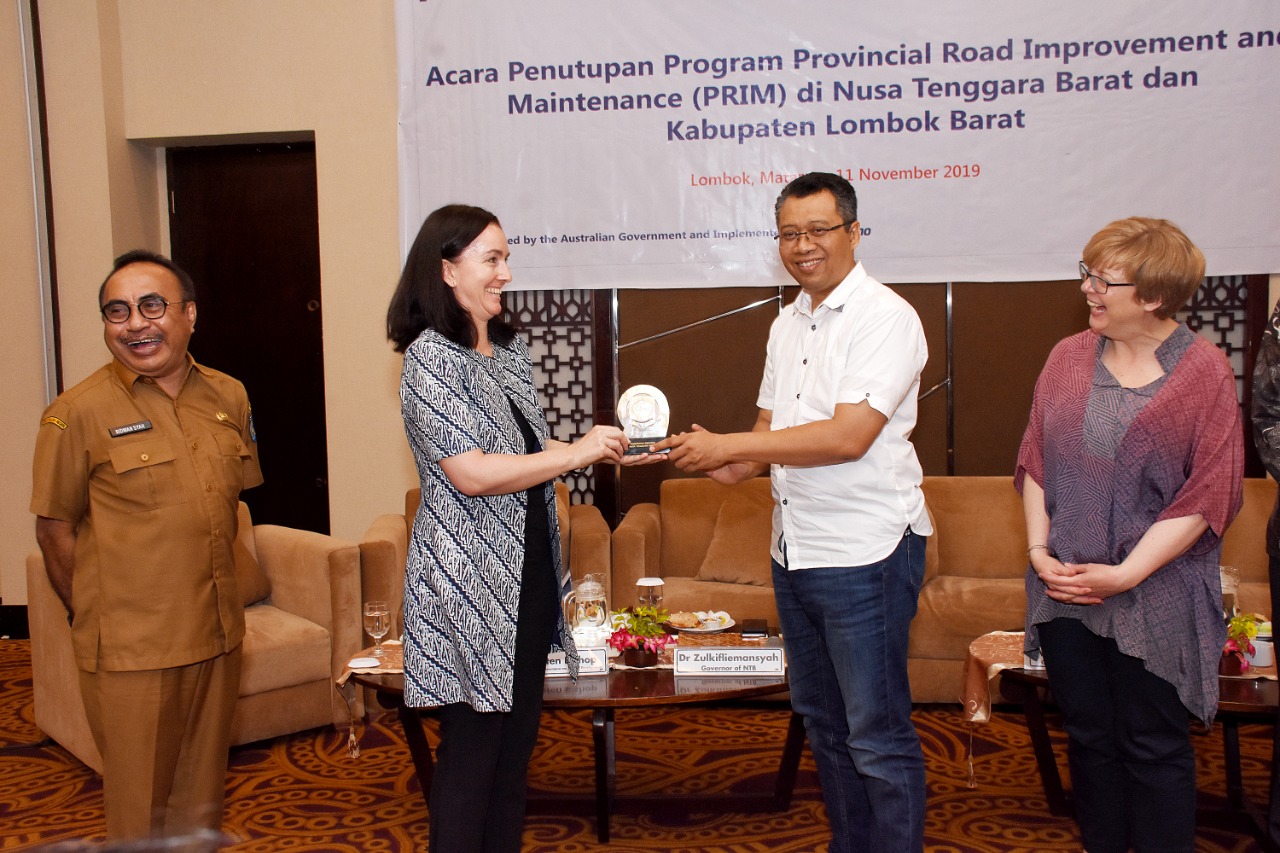 Penutupan Program Provincial Road Improvement And Maintenance (PRIM) di NTB dan Kabupaten Lombok Barat