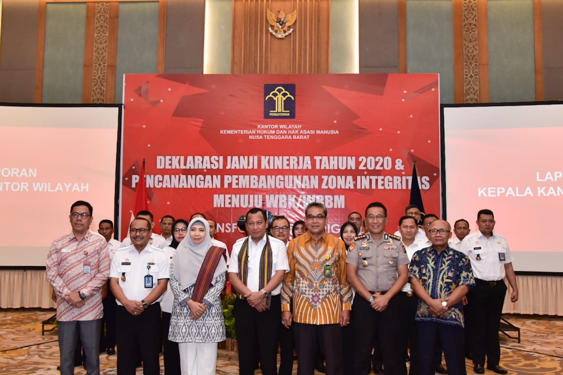 KEMENKUMHAM DAN PEMPROV NTB CANANGKAN ZONA INTEGRITAS WBK/WBBM
