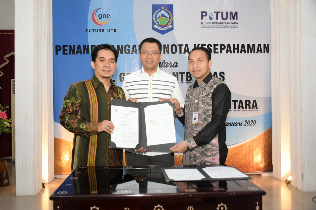Gandeng PT. Potum Mundi Infrastruktur, PT. GNE Tandatangani MoU Penyediaan Air Bersih di NTB