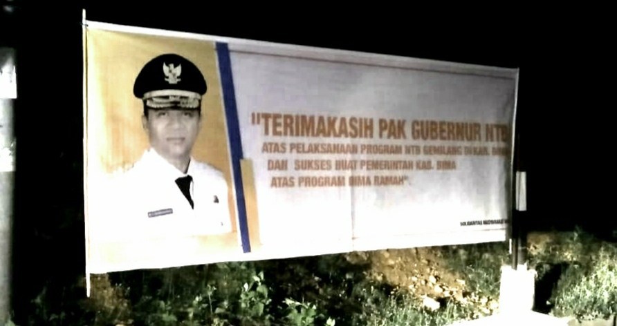Spanduk dan Baliho Dukung Gubernur Bertebaran di Bima