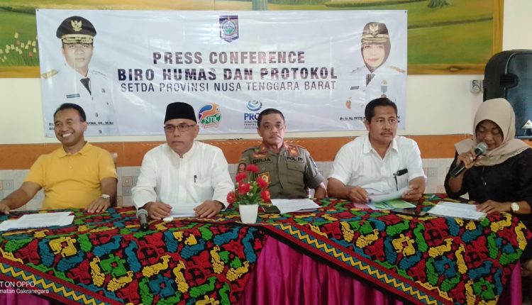 KABARKAN SERANGKAIAN AGENDA DI NTB, BIRO HUMASPRO NTB GELAR KONFERENSI PERS