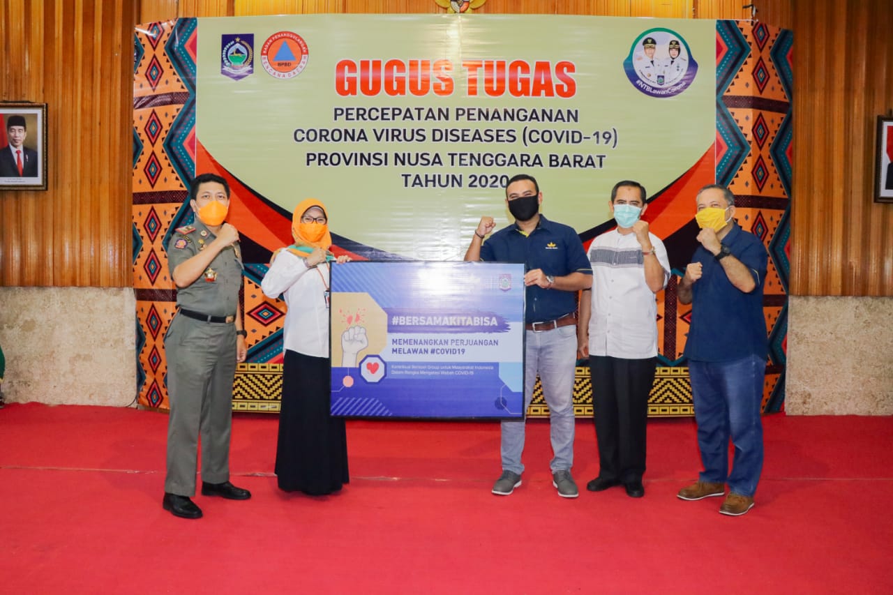 BERSAMA PERANGI PANDEMI, PEMPROV NTB KEMBALI DAPAT BANTUAN DARI SWASTA