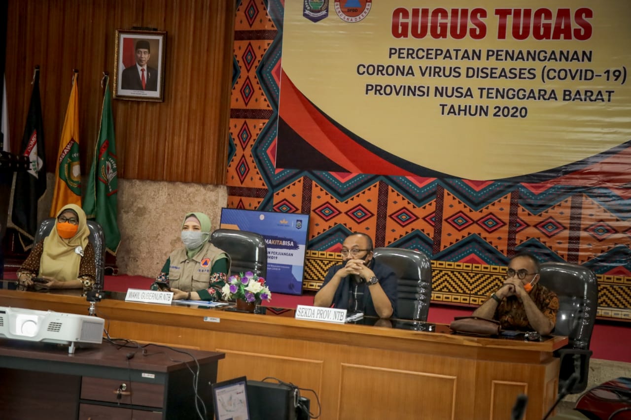 WAGUB NTB IKUT RAKOR PERSIAPAN MENUJU "NEW NORMAL"