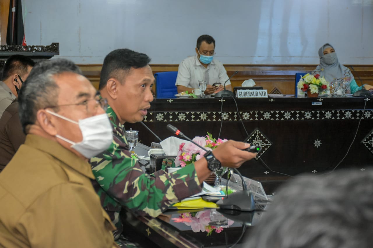 KOTA MATARAM DAN LOBAR MASIH ZONA MERAH, PIMPINAN DAERAH BEREMBUK LAKUKAN EVALUASI