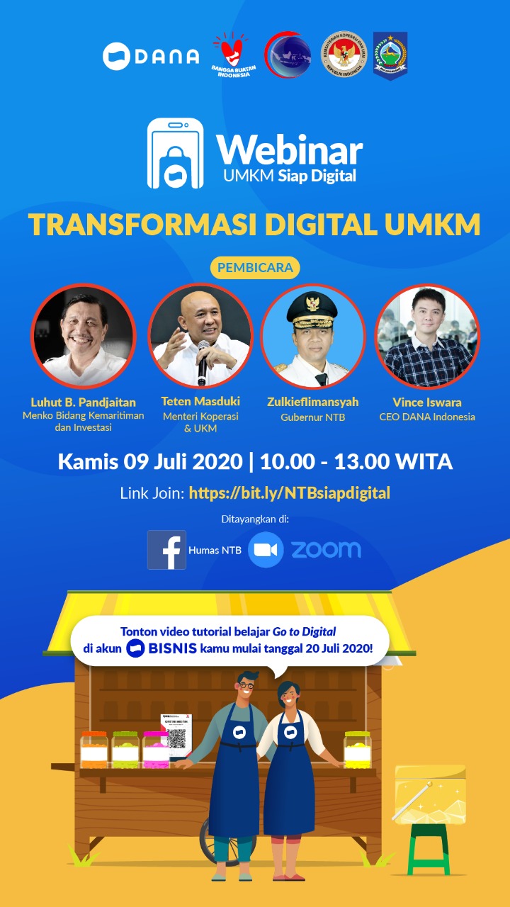 GUBERNUR JADI PEMBICARA WEBINAR NASIONAL TENTANG TRANSFORMASI DIGITAL UMKM