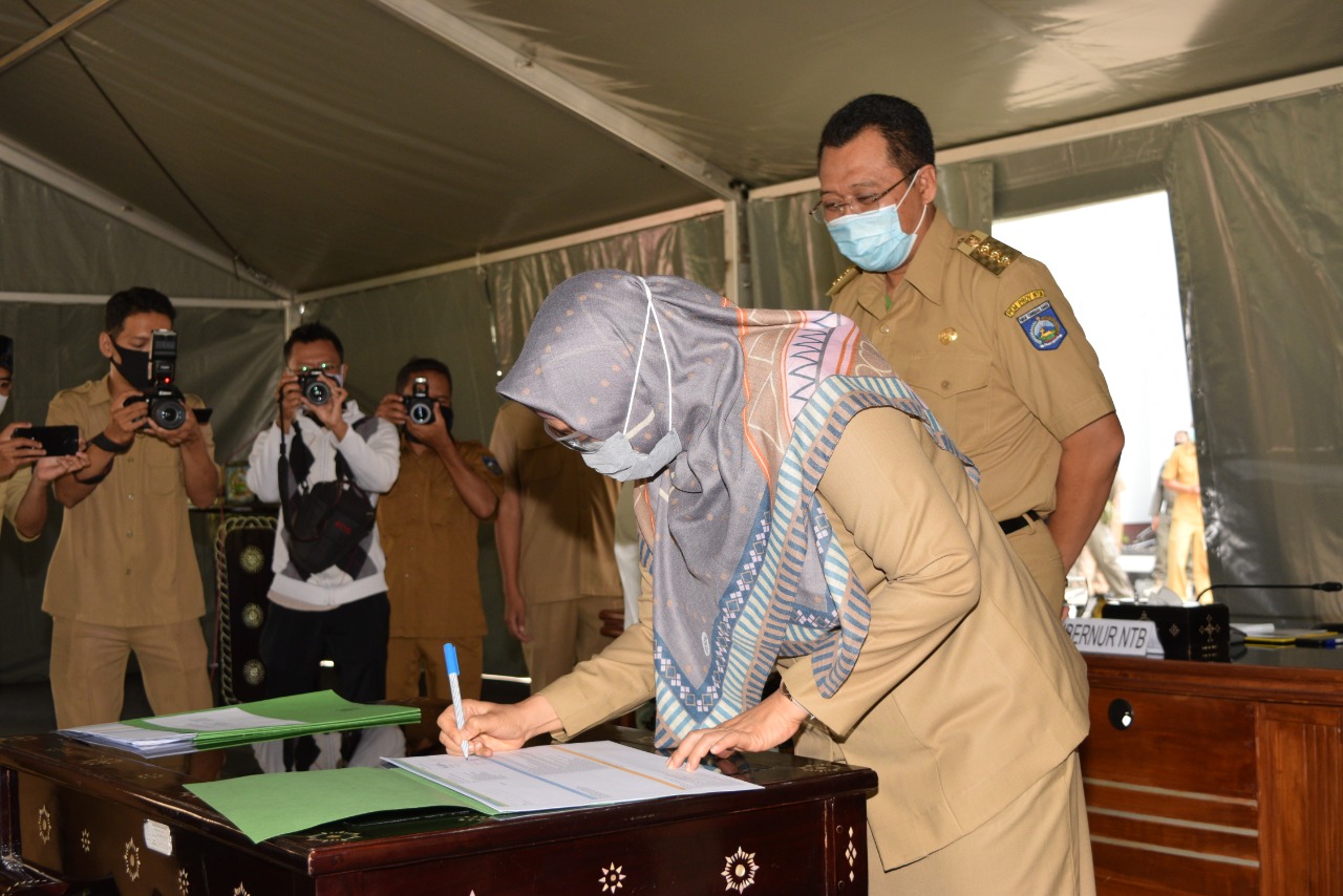 KEMENPAN RB APRESIASI PEMPROV NTB TERKAIT PERJANJIAN KERJA A3 DAN RAPAT DENGAN PROTOKOL COVID