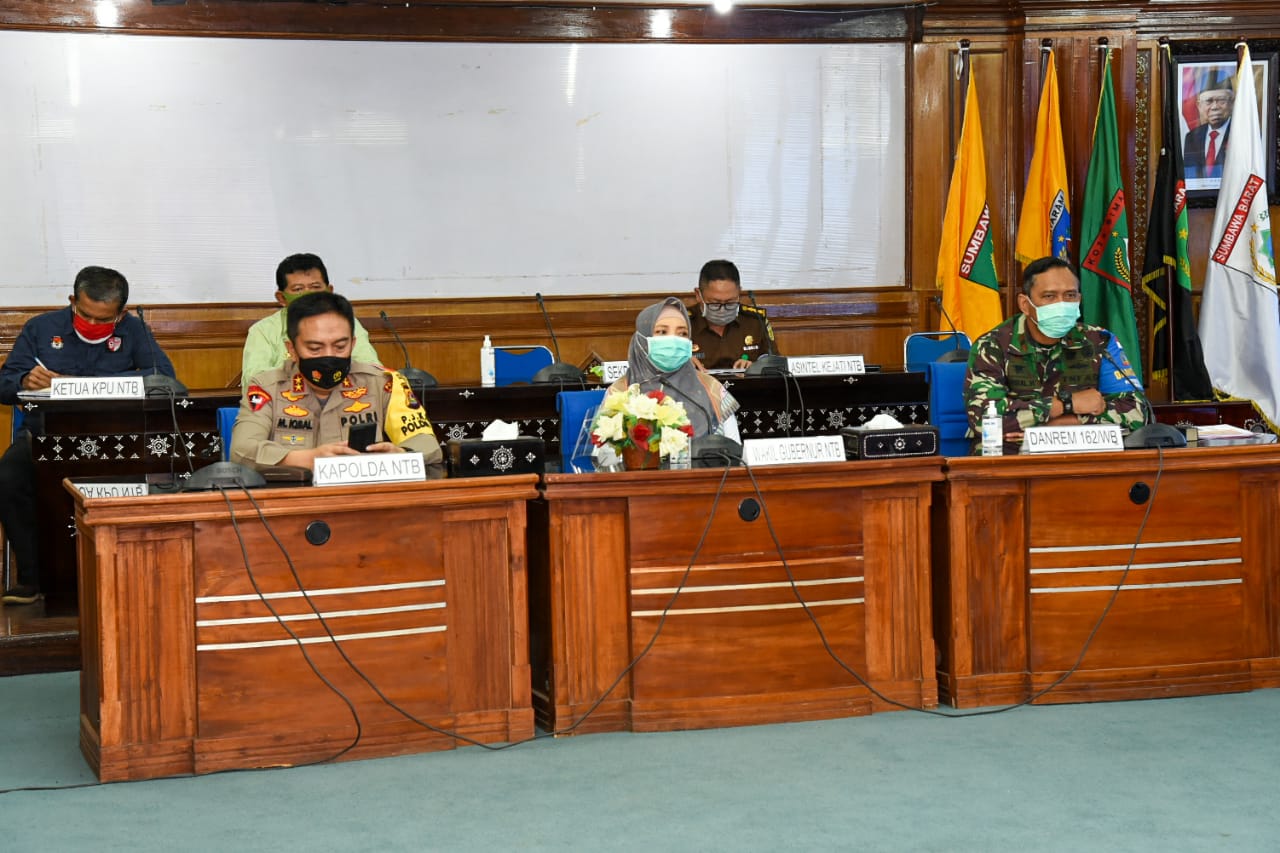 WAGUB DAN FORKOPIMDA HADIRI RAKOR PENGAMANAN PILKADA, MAHFUD MD TEGASKAN PILKADA TAK DITUNDA