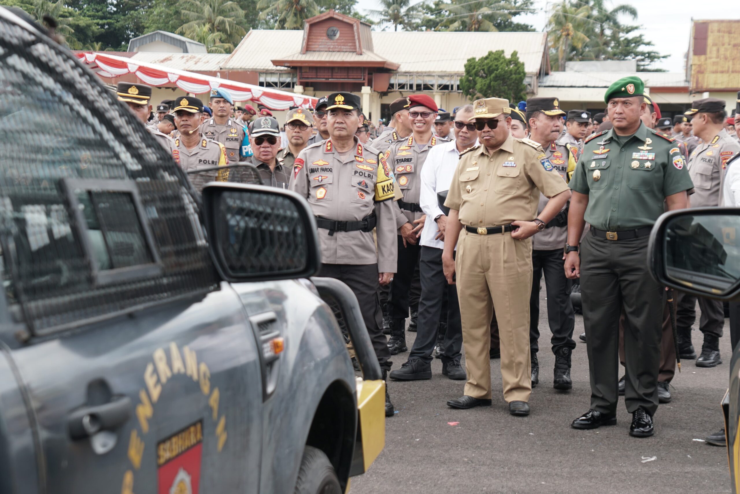 H-9 Pemilu 2024, Pj Gubernur bersama Kapolda NTB Gelar Apel Pengamanan dan Pengecekan Logistik