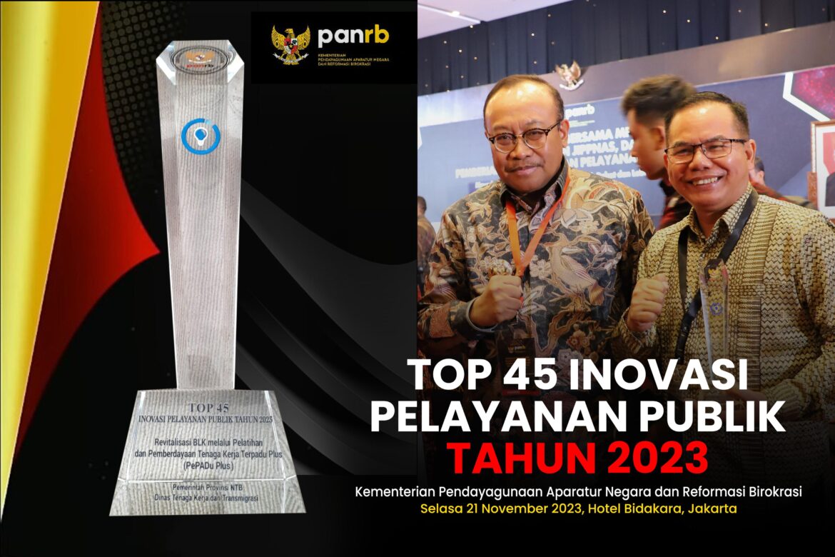 Berkat PePADu Plus, NTB Raih Penghargaan Top 45 Inovasi Pelayanan Publik Terpuji